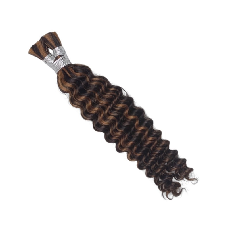 Bulk Human Hair - #1B/30 Deep Wave Braiding Hair