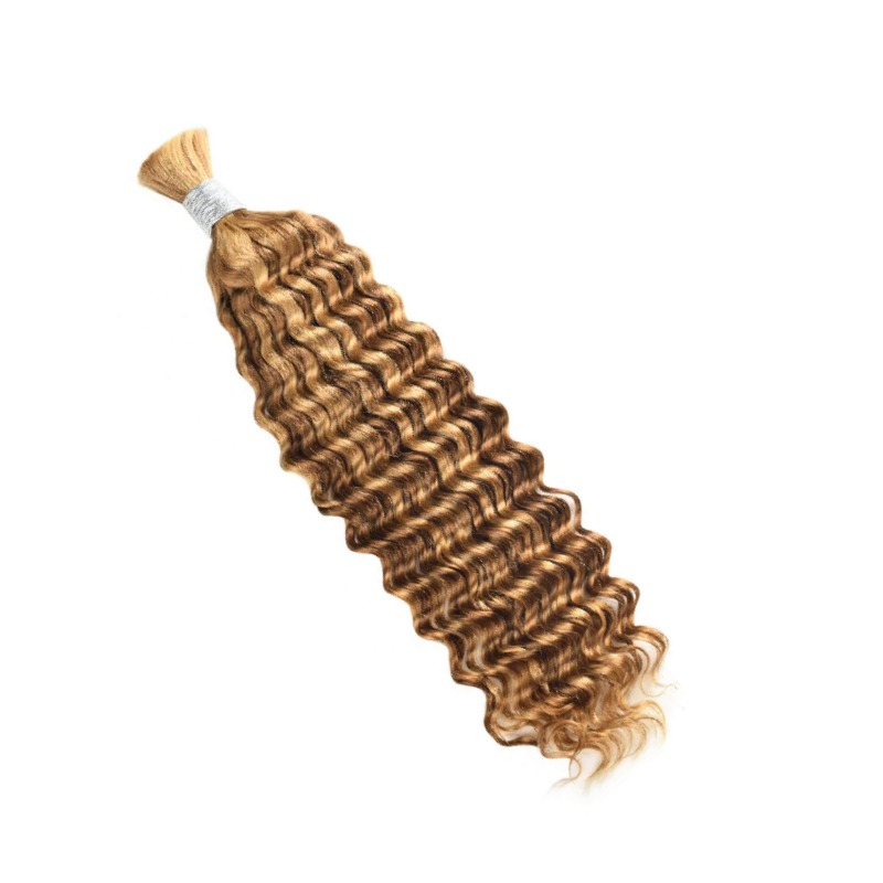 Deep Wave Bulk Human Hair - #27/30 Braiding Hair