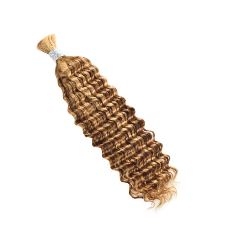 Deep Wave Bulk Human Hair - #27/30 Braiding Hair