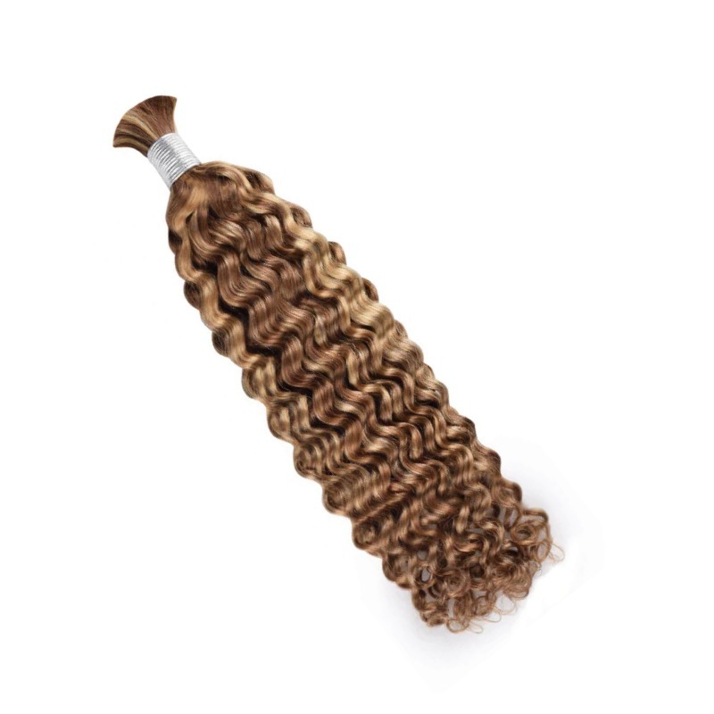 Deep Curly Bulk Human Hair - #27/30 Braiding Hair