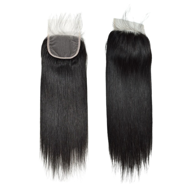 Lace Closure - #1B Straight Human Hair(4x4 5x5 6x6)
