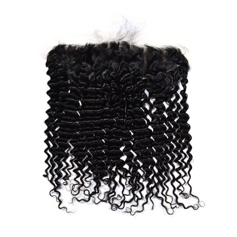 Lace Frontal - #1B Deep Wave Human Hair(13x4 13x6)
