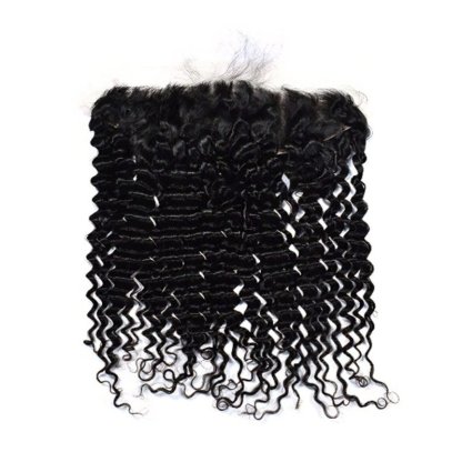 Lace Frontal - #1B Deep Wave Human Hair(13x4 13x6)
