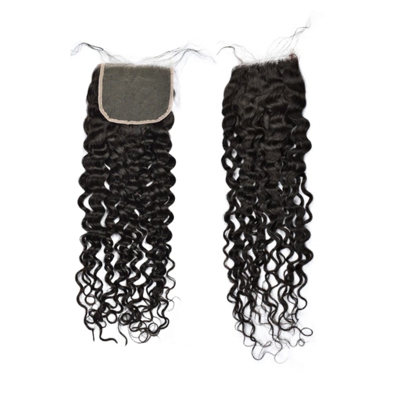 Lace Closure - #1B Italian Curly Human Hair(4x4 5x5 6x6)