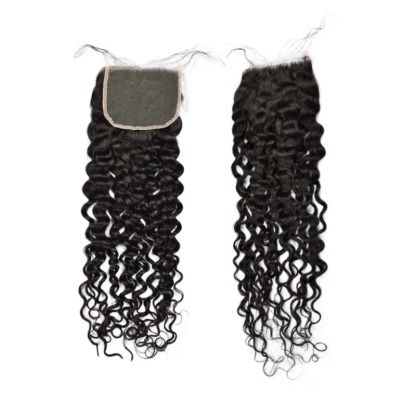Lace Closure - #1B Italian Curly Human Hair(4x4 5x5 6x6)