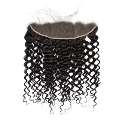 Lace Frontal - #1B Italian Curly Human Hair(13x4 13x6)
