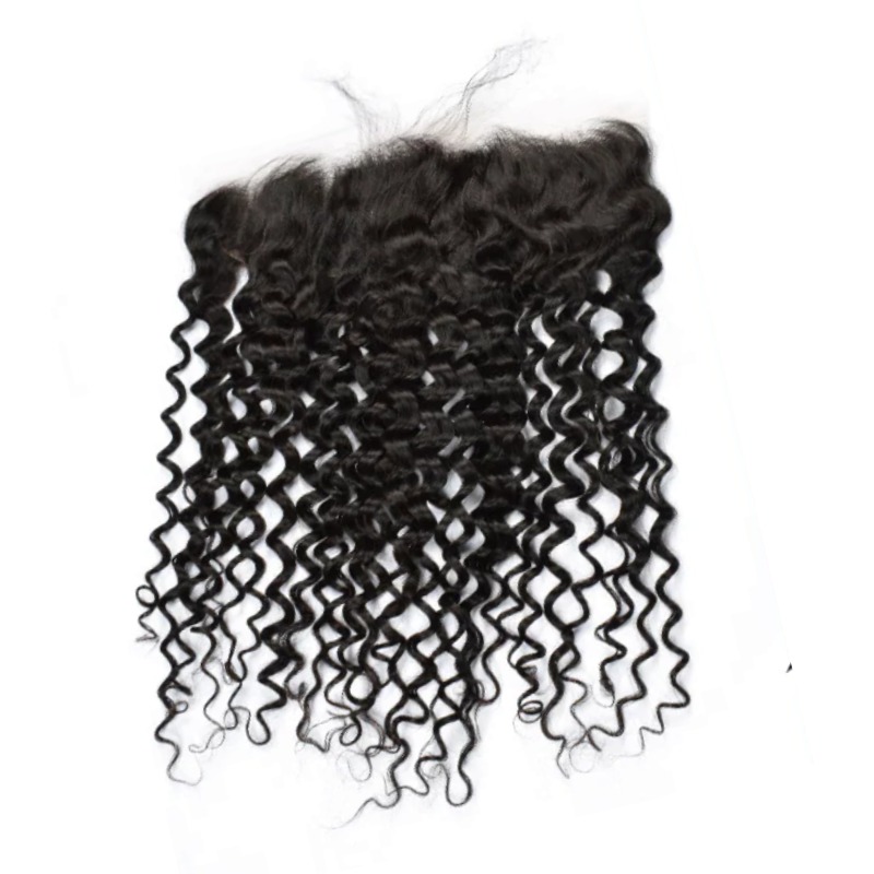 Lace Frontal - #1B Italian Curly Human Hair(13x4 13x6)