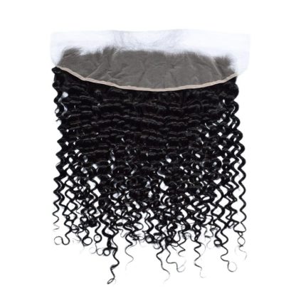 Lace Frontal - #1B Deep Curly Human Hair(13x4 13x6)