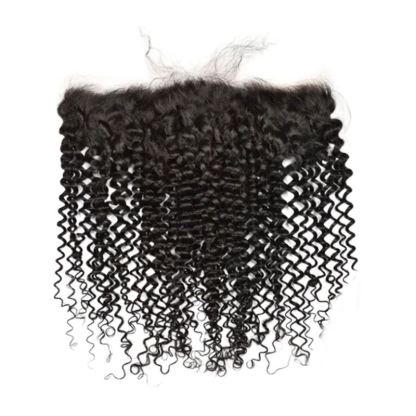 Lace Frontal - #1B Deep Curly Human Hair(13x4 13x6)