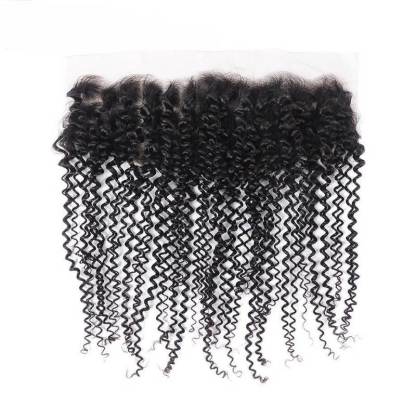 Lace Frontal - #1B Kinky Curly Human Hair(13x4 13x6)