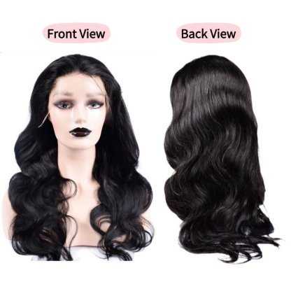 13x4 HD Lace Front Wig - #1B Body Wave Human Hair Wig