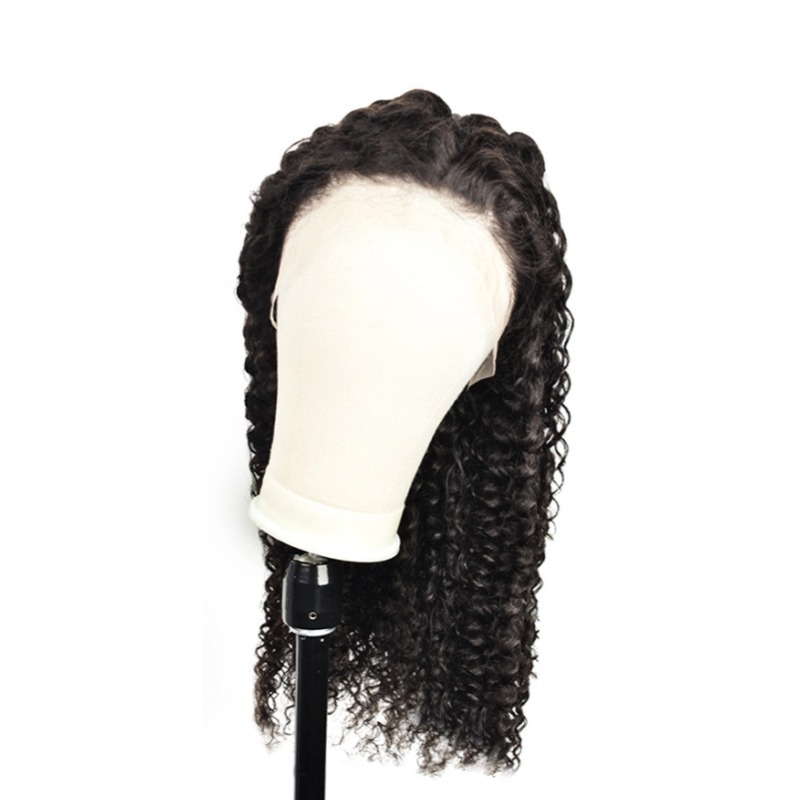 13x4 HD Lace Front Wig - #1B Deep Curly Human Hair Wig
