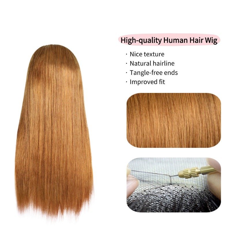 13x4 HD Lace Front Wig - #8 Straight Human Hair Wig