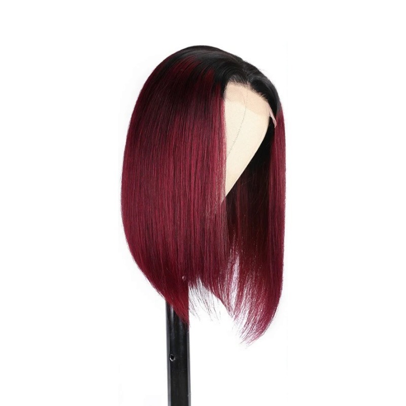 13x4 HD Lace Front Wig - #99J Straight Human Hair Wig