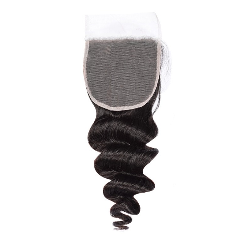 Lace Closure - #1B Loose Wave Human Hair(4x4 5x5 6x6)