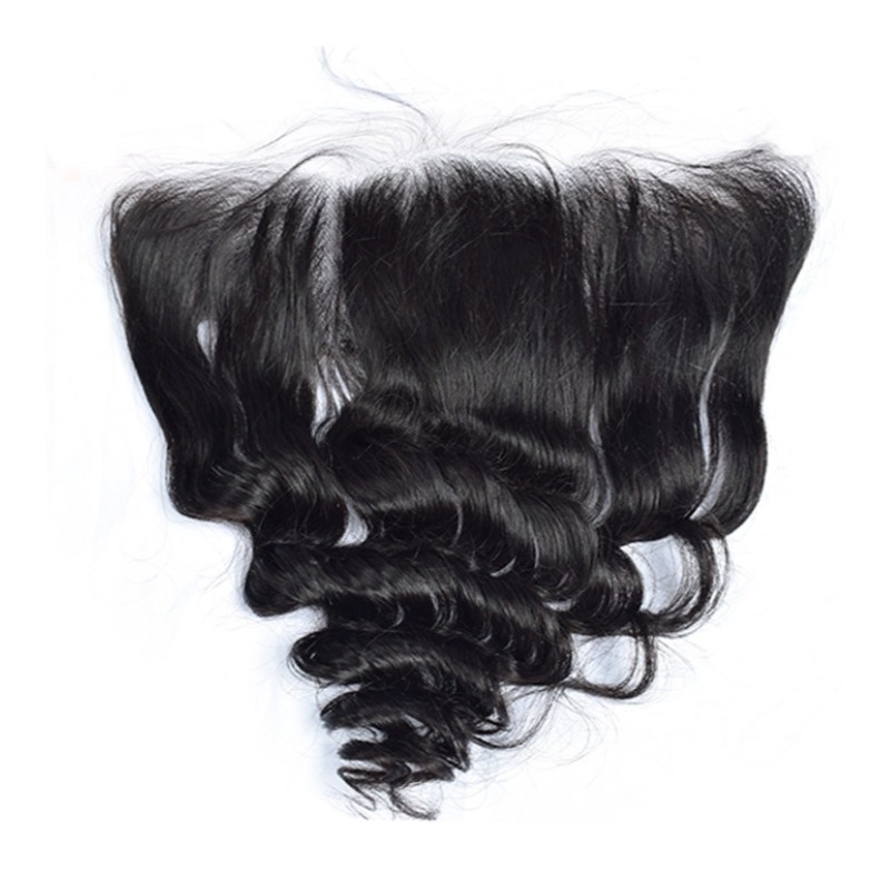 Lace Frontal - #1B Loose Wave Human Hair(13x4 13x6)