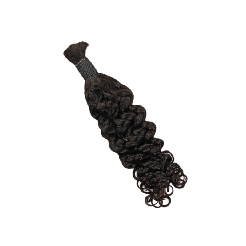 Italian Curly Bulk Human Hair - #1B Black Braiding Hair