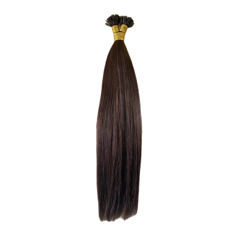 K-Tip Hair Extensions - #2 Yaki Straight Human Hair