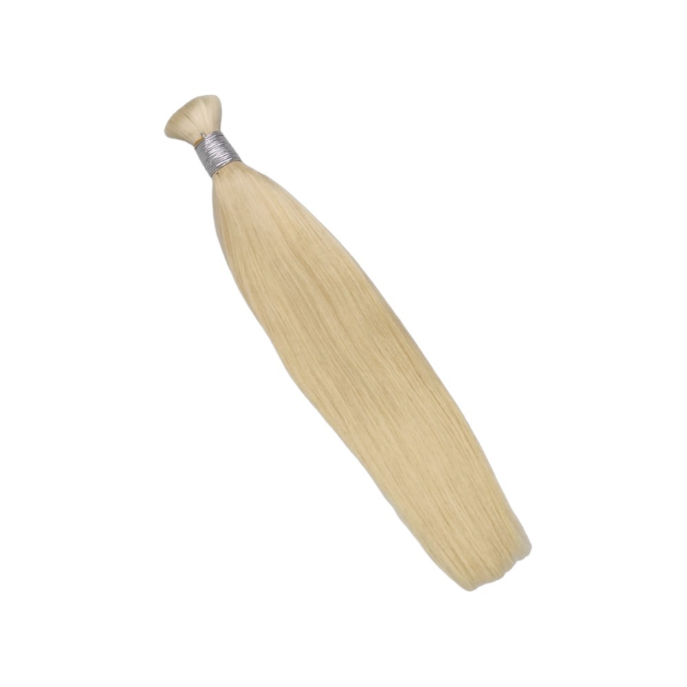 Bulk Human Hair - #613 Blonde Straight Braiding Hair