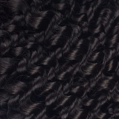 Deep Curly Bulk Human Hair - #1B Black Hair Extensions