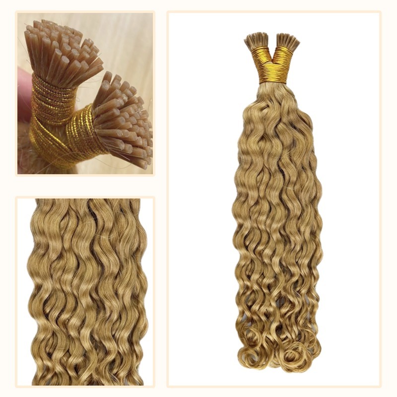 I-Tip Hair Extensions - #27 Italian Curly Human Hair