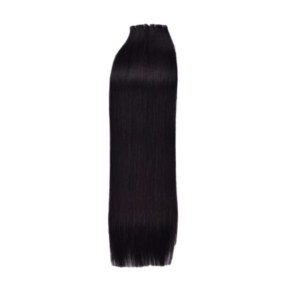 Genius Weft Hair Extensions - #1B Straight Human Hair