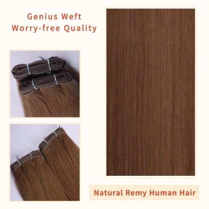 Genius Weft Hair Extensions - #4 Straight Human Hair