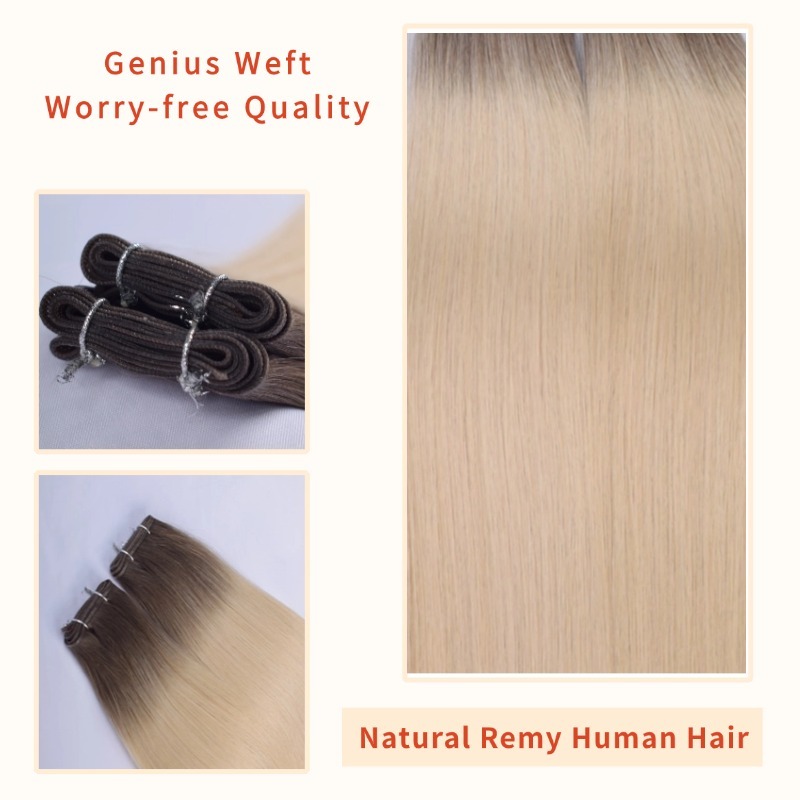 Genius Weft Hair Extensions - #T16A/60 Straight Human Hair