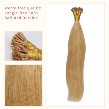 I-Tip Hair Extensions - #27 Straight Human Hair