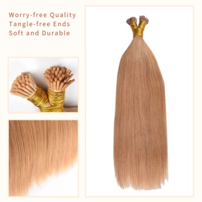 I-Tip Hair Extensions - #27 Straight Human Hair
