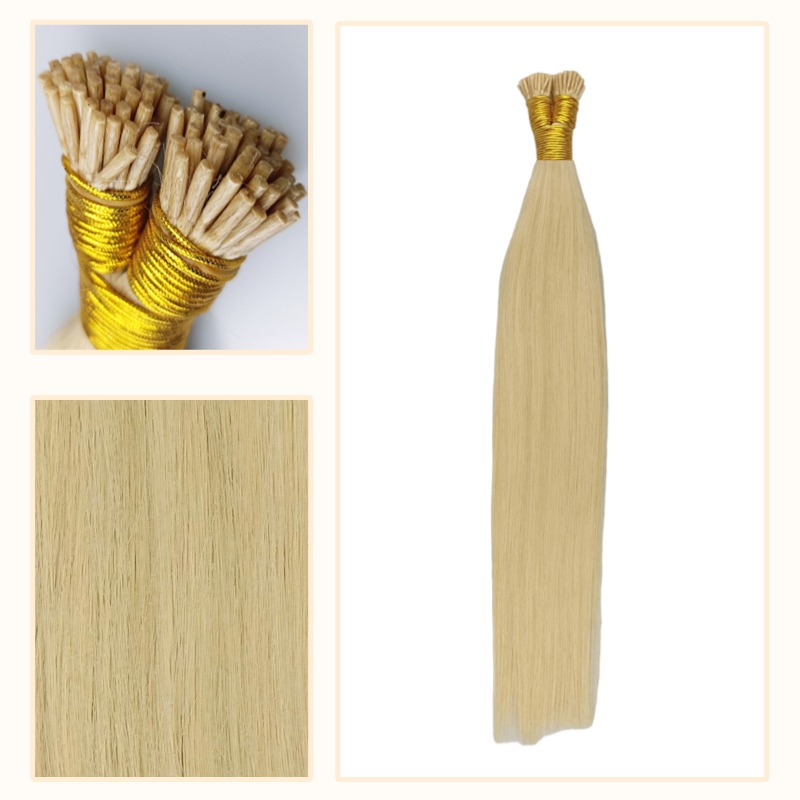 I-Tip Hair Extensions - #613 Blonde Straight Human Hair