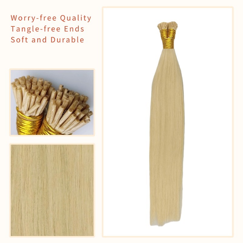 I-Tip Hair Extensions - #613 Straight Human Hair