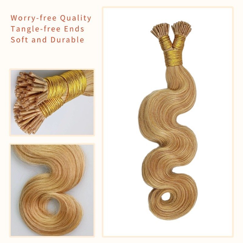 I-Tip Hair Extensions - #27 Body Wave Human Hair