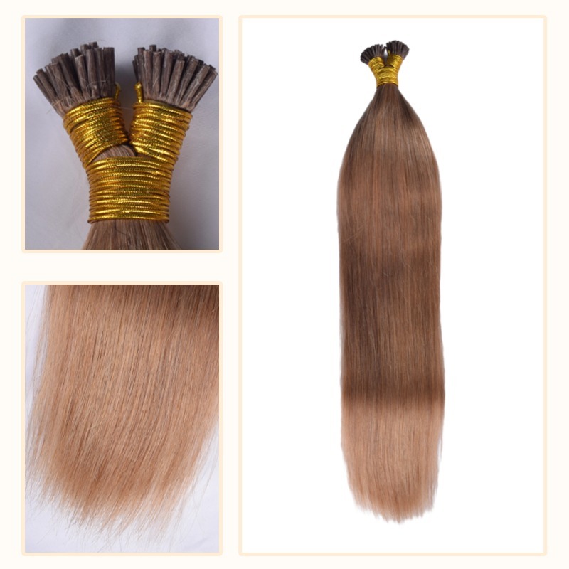 I-Tip Hair Extensions - #6 Straight Human Hair