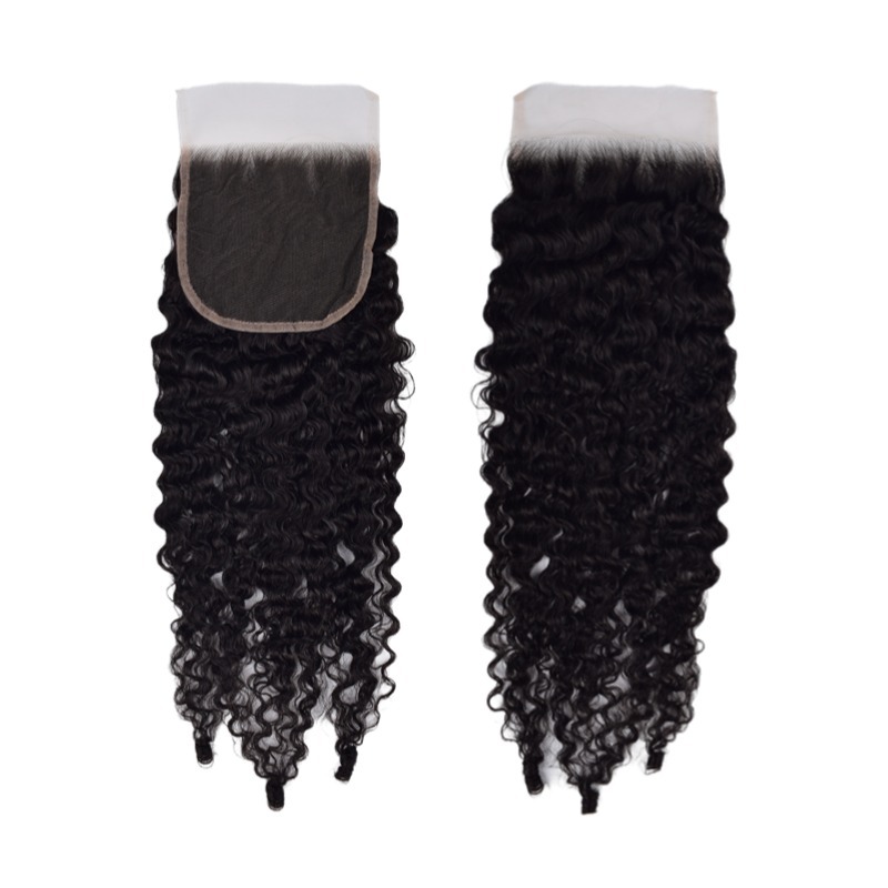 Lace Closure - #1B Burmese Curly Human Hair(4x4 5x5)