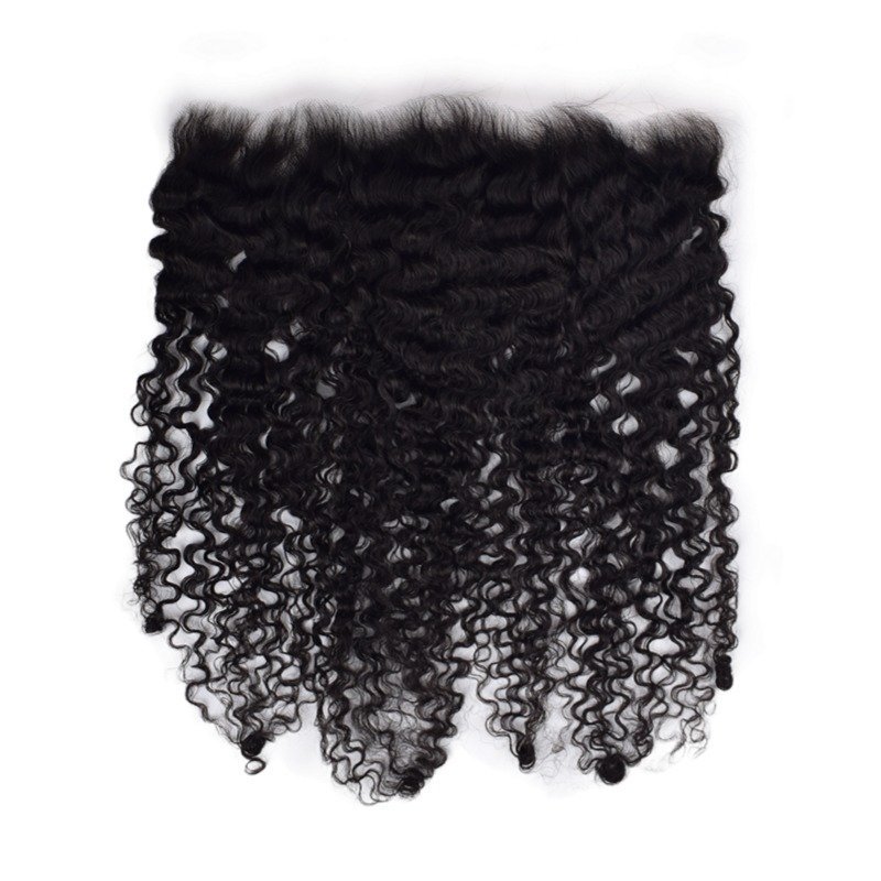 Lace Frontal - #1B Burmese Curly Human Hair(13x4)