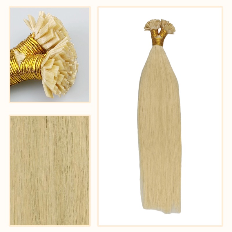 K-Tip Hair Extensions - #613 Blonde Straight Human Hair