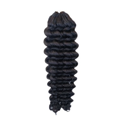 Crochet Braids - #1B Deep Wave Human Crochet Hair