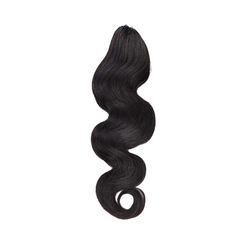 Crochet Hair Extensions - #1B Body Wave Human Hair