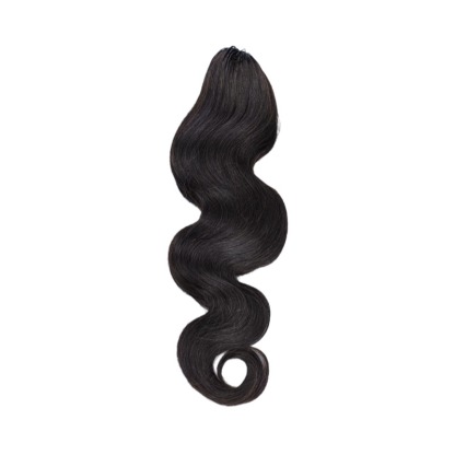 Crochet Hair Extensions - #1B Body Wave Human Hair
