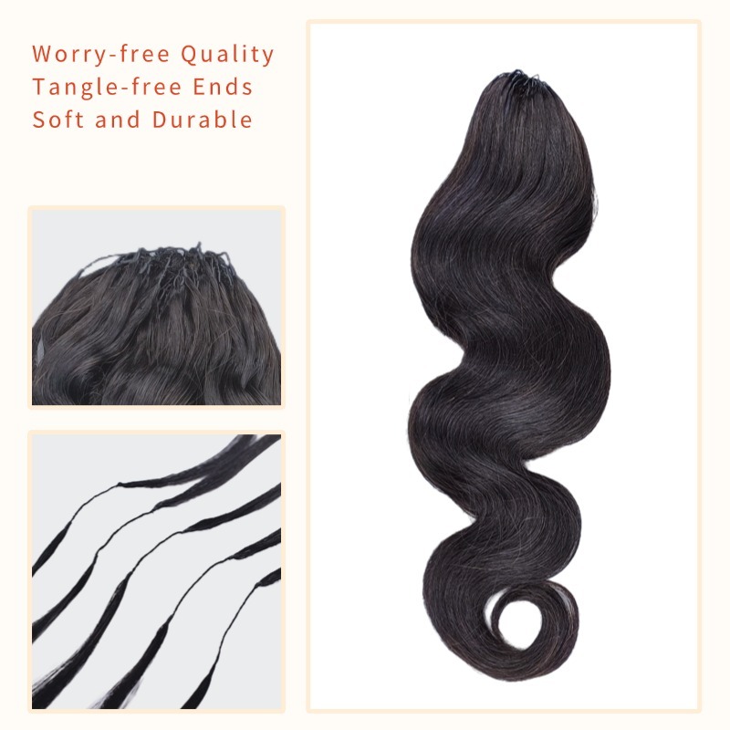 Crochet Braids - #1B Body Wave Human Crochet Hair