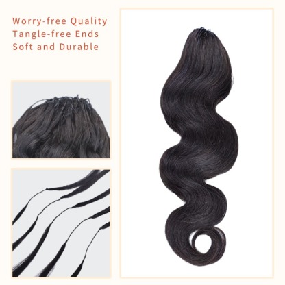 Crochet Braids - #1B Body Wave Human Crochet Hair