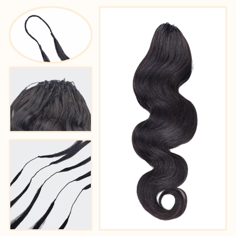Crochet Braids - #1B Body Wave Human Crochet Hair