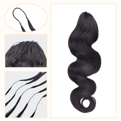 Crochet Braids - #1B Body Wave Human Crochet Hair