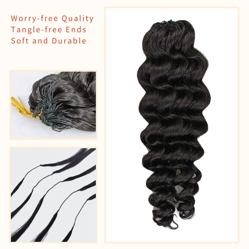 Crochet Braids - #1B Loose Deep Wave Human Hair