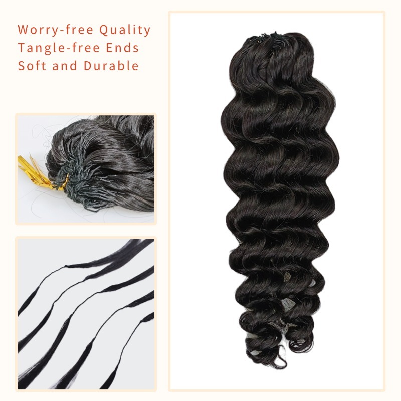 Crochet Braids - #1B Loose Deep Wave Human Hair
