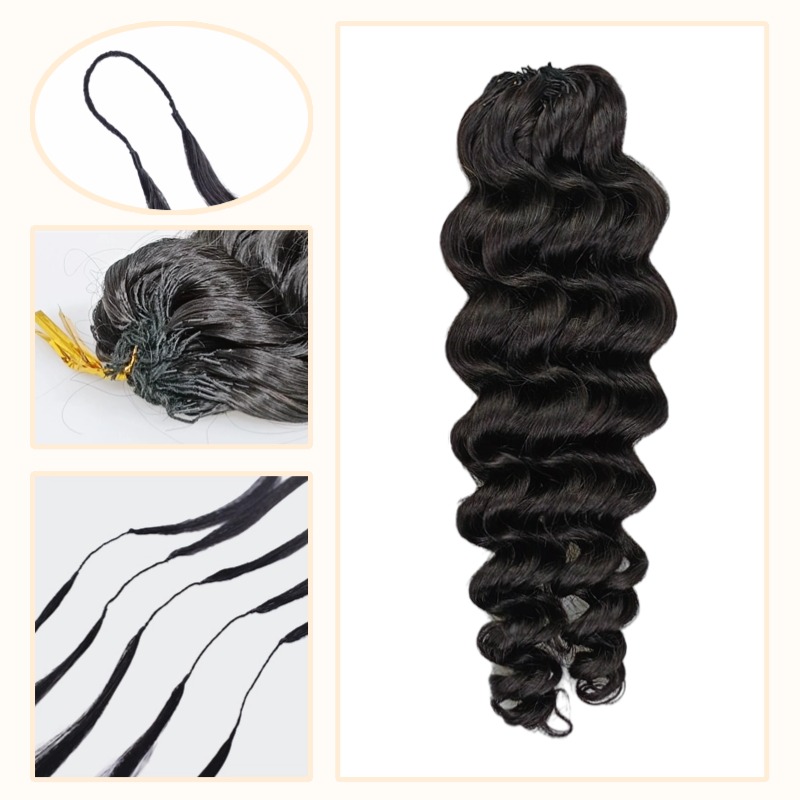 Crochet Braids - #1B Loose Deep Wave Human Hair