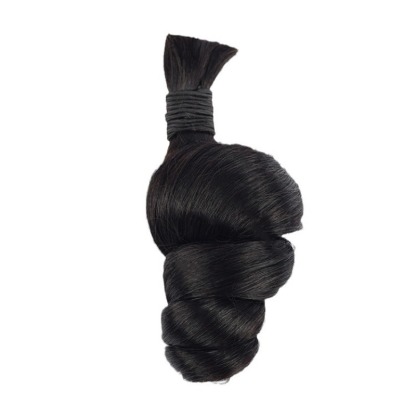 Loose Wave Bulk Human Hair - #1B Black Hair Extensions