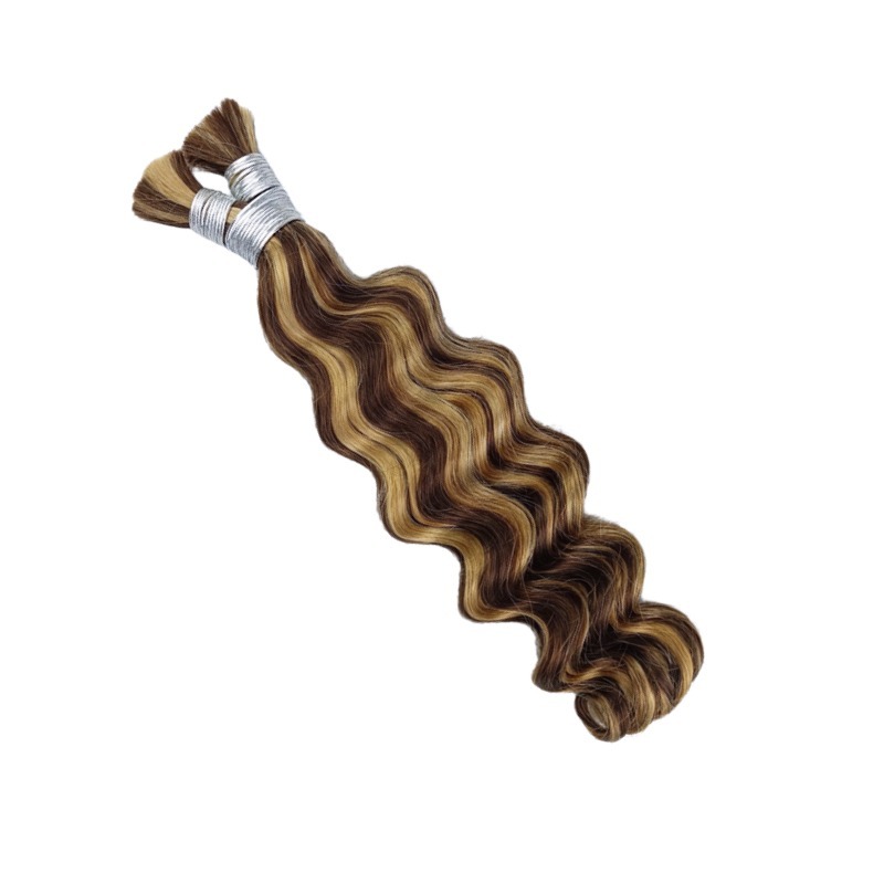 Loose Deep Wave Bulk Human Hair - #P4/27 Braiding Hair