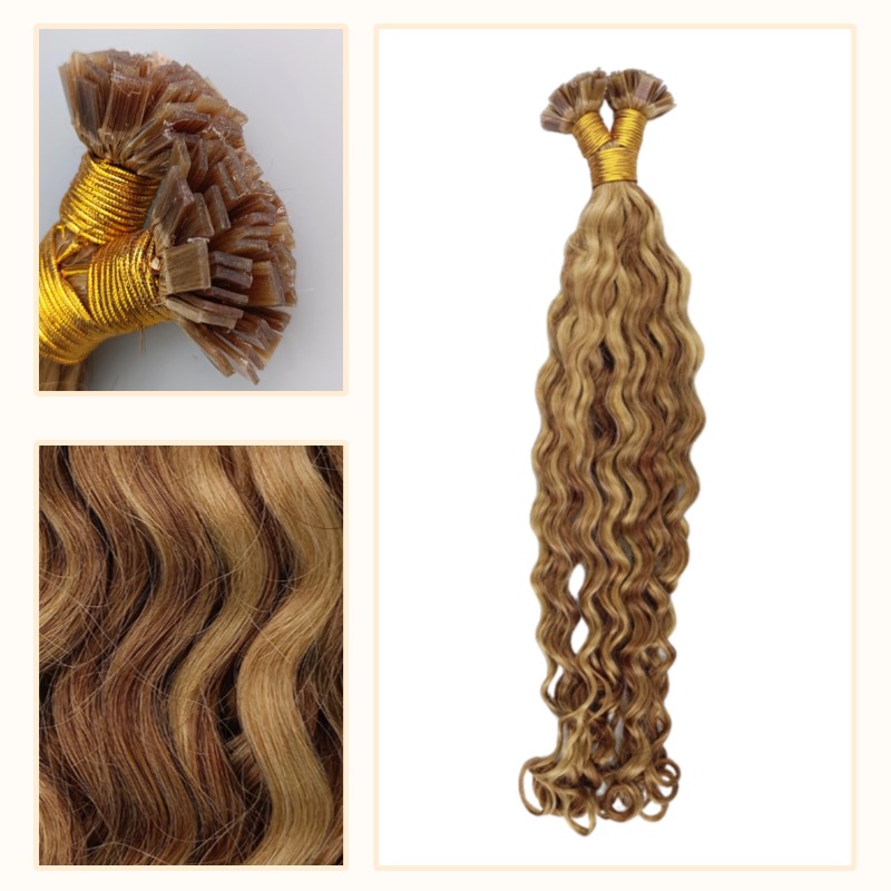 K-Tip Hair Extensions - #27/30 Italian Curly Human Hair